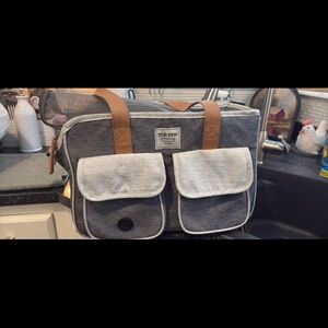 Top Paw Gray and Tan Small Dog Bag